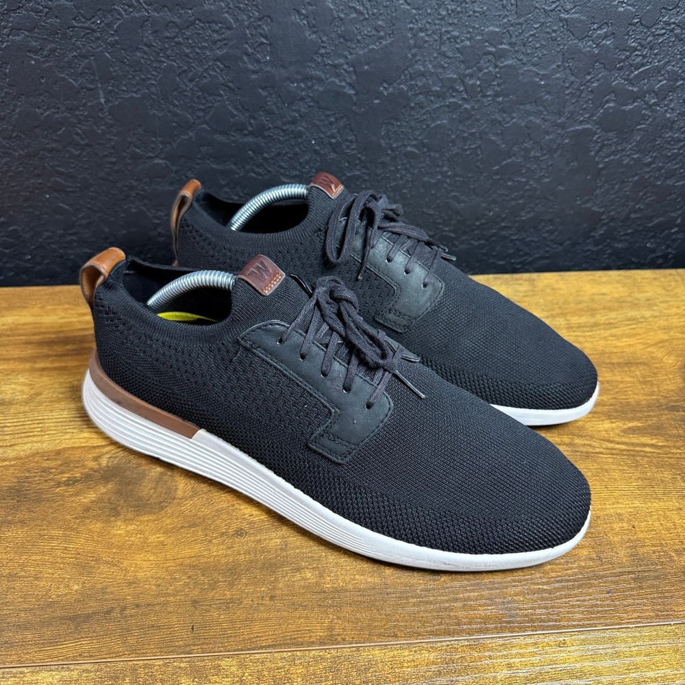 Wolf & Shepherd SwiftKnit Derby Black Knit Leather Sneaker Mens Size 9 D